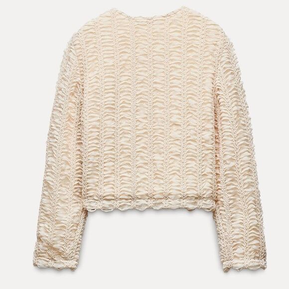 ZARA STRUCTURED KNIT JACKET - Picture 10 of 10